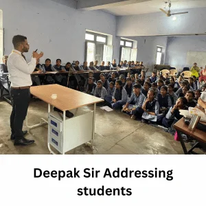 Deepak Sir addressing the students - IC Fitness Club